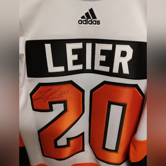 Adidas authentic climalite Philadelphia Flyers Taylor Leier auto alt jersey - Picture 3 of 13
